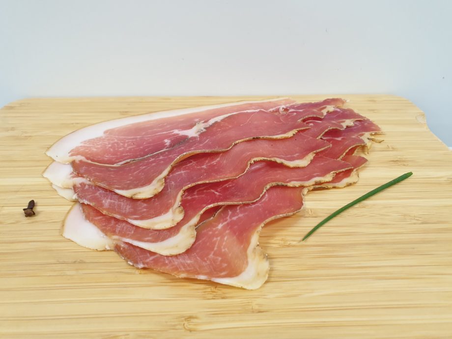 Jambon cru tranché 10 mois (4--6 tranches, 120gr)