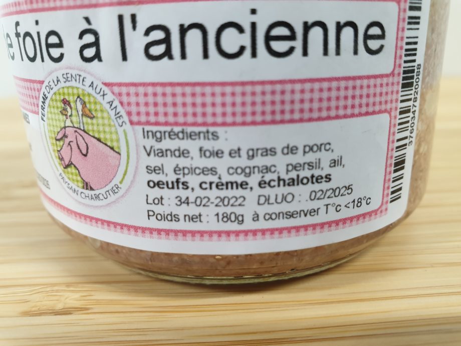 Pâté de foie à l'ancienne (180g)
