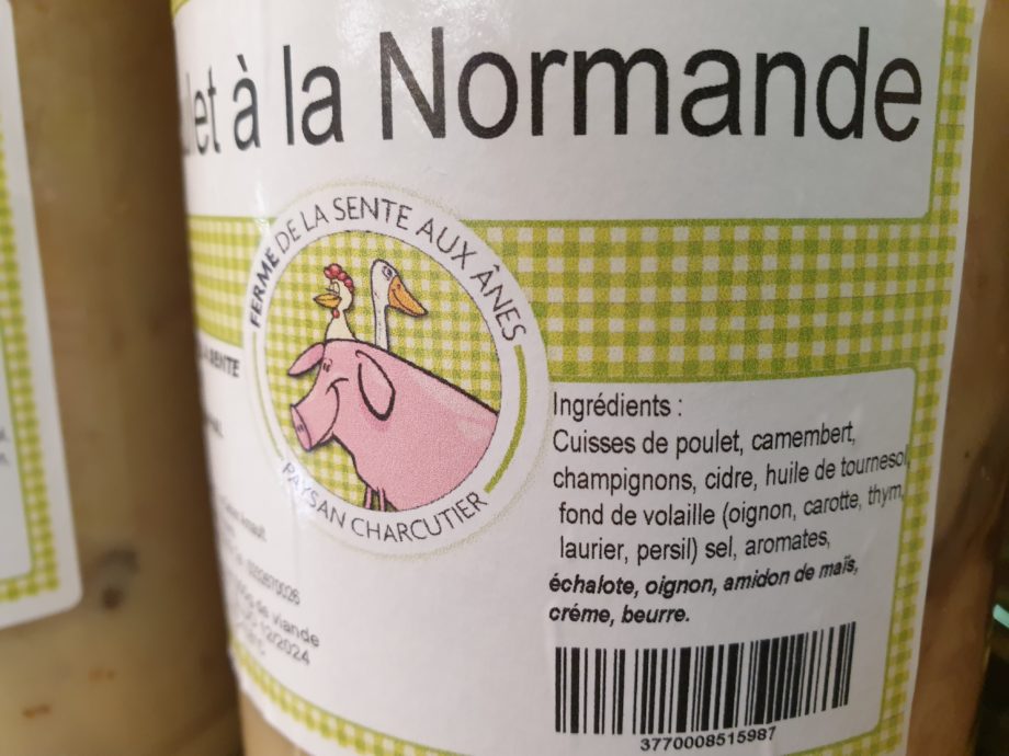 Poulet à la Normande (crème et camembert) (2 parts)