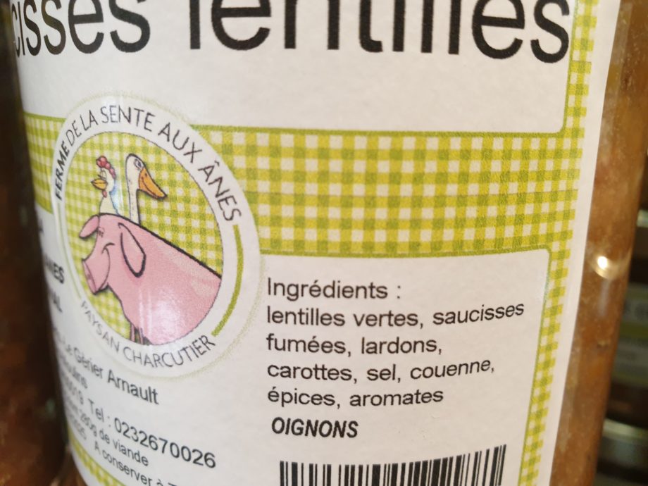 Saucisses lentilles (2 parts)