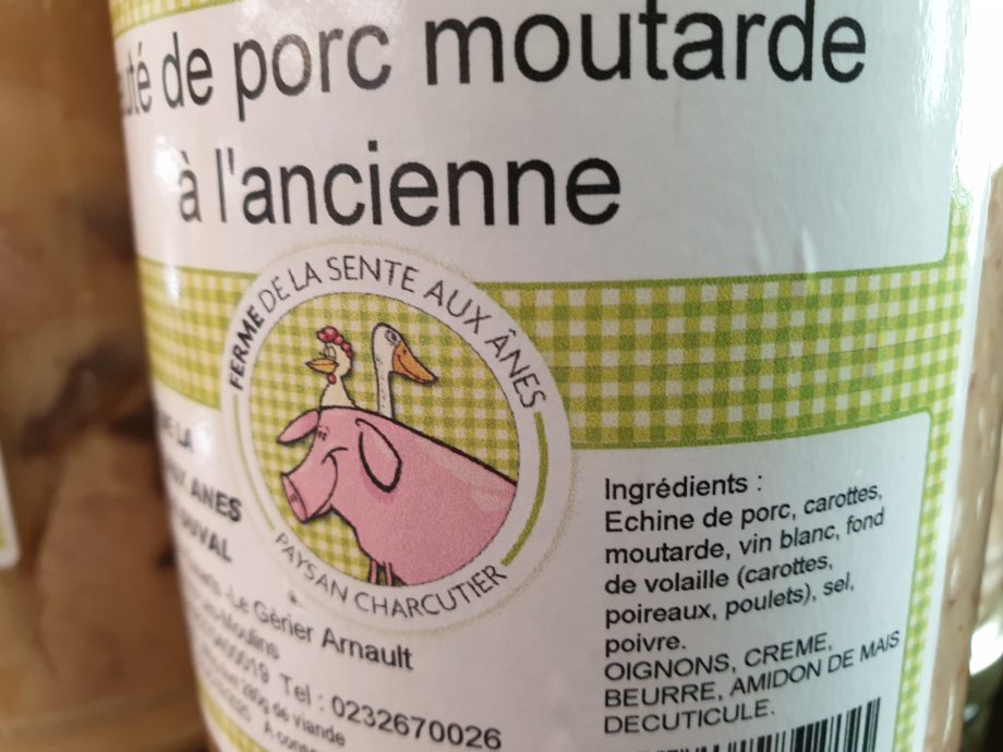 Sauté de porc à la moutarde à l'ancienne (2 parts)