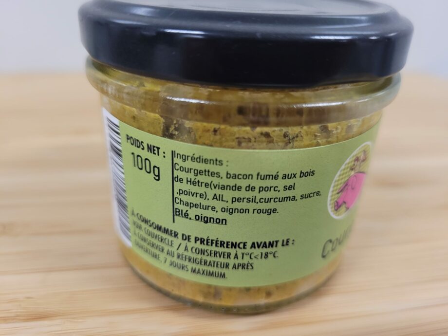 Tartinable courgette-bacon (90g)