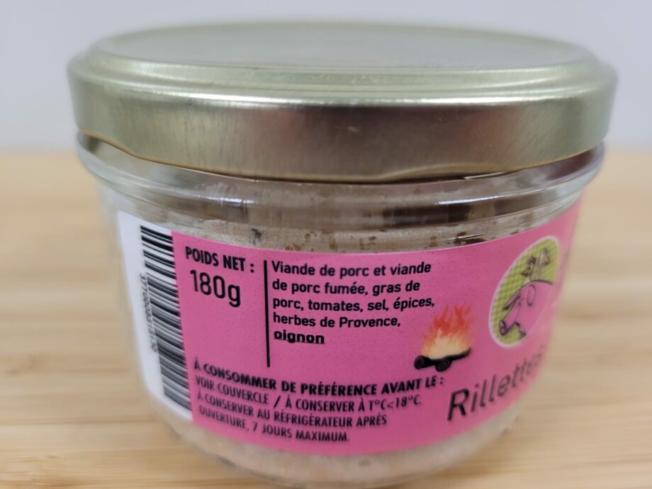 Rillettes de porc rôti (180g)